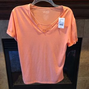 Peach short sleeve shirt BRAND NEW